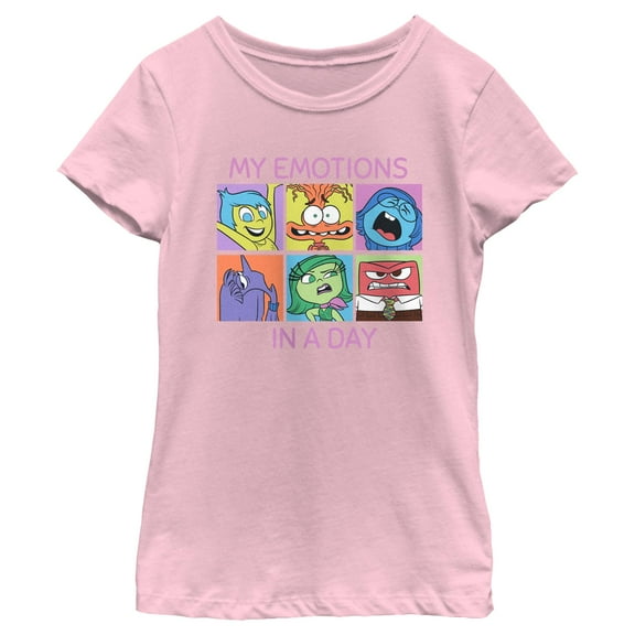 Girl's Inside Out 2 My Emotions in a Day  Graphic T-Shirt