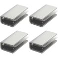 thumbnail image 1 of Stainless Steel Glass Clamp, 4 Pieces Glass Shelf Bracket, Glass Railing Clamp, 8-12MM Mirror Bracket, Wall Mirror Fixing, for Balustrade Stair Handr, 1 of 4