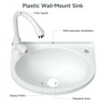 thumbnail image 6 of 2-in-1 Outdoor Garden Water Fountain and Faucet No-Punch Bathroom Wash Basin, 6 of 11