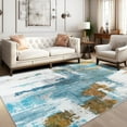 thumbnail image 2 of Dwelke Washable Area Rugs Non-Slip Modern Abstract Soft for Living Room Entryway Bedroom,Blue 5x7ft, 2 of 7