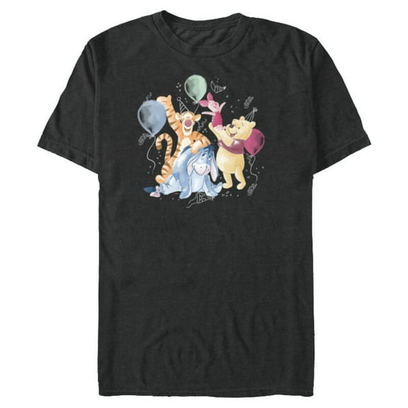 Disney Winnie the Pooh Hundred Acre Wood Birthday - Short Sleeve Blended T-Shirt for Adults - Customized-Dark Heather