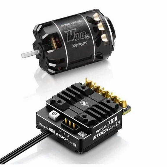 Hobbywing HWI38020380 Xerun Combo XR10 Stock 2S G2 ESC & V10 G3R 25.5T Motor