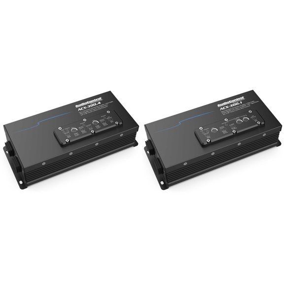 AudioControl ACX-300.4 4-channel Powersports/Marine Amplifier — 50 watts RMS x 4 with AudioControl ACX-300.1 Mono Powersports/Marine Amplifier — 300 watts RMS x 1 at 2 ohms