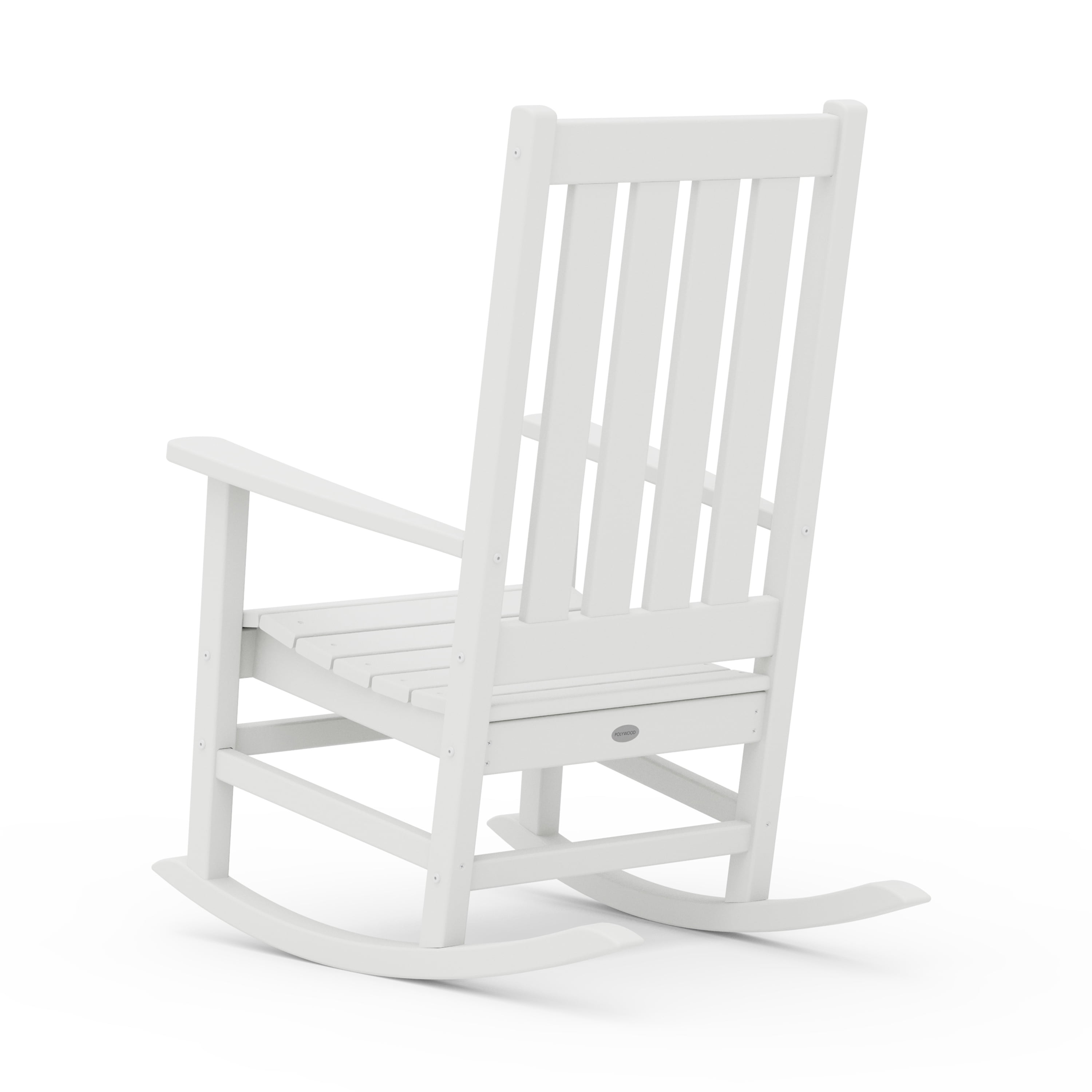 Better Homes & Gardens by POLYWOOD Southlake Outdoor Rocking Chair, All-Weather HDPE, Patio Seat, White