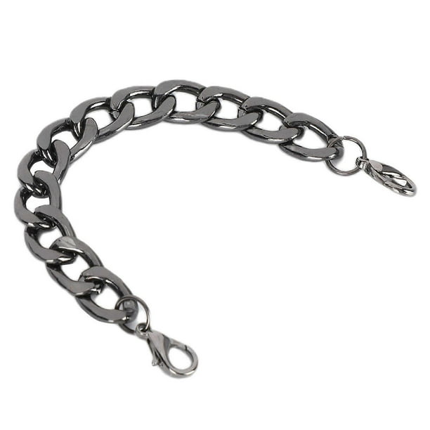 5Pcs Chain Iron Metal DoubleHead Buckle DIY Mobile Phone Case HandMade Bag Accessories(Black )