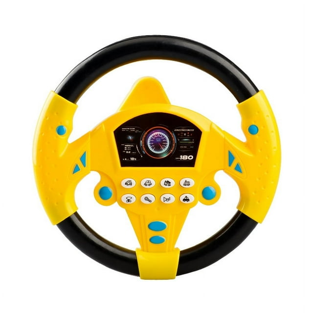 Volant Musical Copilote Jouet de Simulation, Machine à Histoires Casse-Tête d'Éducation Précoce pour Enfants, Jouet Électronique Universel