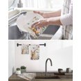 thumbnail image 5 of Easter Kitchen Dish Towels for Drying Dishes Set of 2, Spring Bunny Butterfly Botanical Wooden Grain Waffle Weave Microfiber Hand Tea Bathroom Towels Quick Dry & Absorbent Towel 12x12, 5 of 7