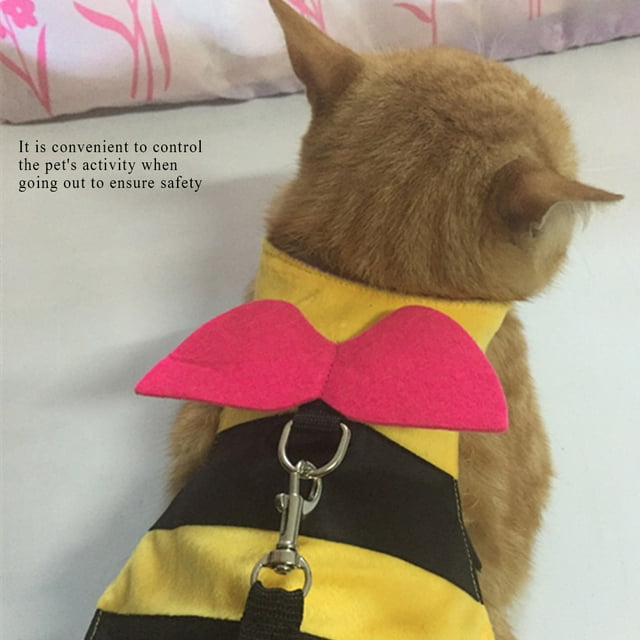 Arnés de conejo ajustable con forma de abeja de dibujos animados para gato con cuerda de tirar ANGGREK Otros