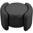 thumbnail image 6 of Meridian Furniture Horizon Black Boucle Fabric Ottoman, 6 of 10