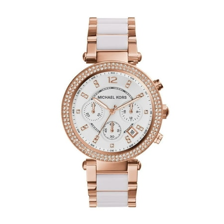 Michael Kors Women's Parker Chronograph Two-Tone Stainless Steel (Best Womens Chronograph Watches)