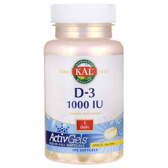 KAL D-3 1000 IU ActivGels 1000iu 100ct