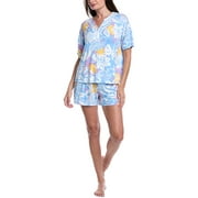 Ellen Tracy womens 2pc Top & Short Set, XL, Blue