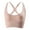 Pink, variant on huanledash Sports Bra Solid Color Breathable Stretchy Padded Intimacy Shockproof Soft High Elasticity U-shaped Lady Bra Daily Wear Clothes