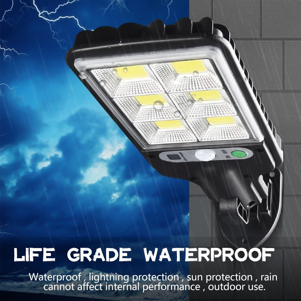 MDHAND 4PCS Solar Street Light, 600W LED Solar Lights Outdoor Street PIR Motion Sensor Outdoor Garden Wall Lamp with Remote Controlfor Park, Garden,Courtyard, Street, Walkway, Deck Waterproof