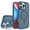 Darkblue, variant on For iPhone 16 Pro Max Case Magnetic, [Compatible with Magsafe] Matte Translucent [Camera Lens Kickstand] Shockproof Drop Protection Bumper Rugged Phone Case for Apple iPhone 16 Pro Max, Orange