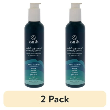 (2 pack) earth Clean Beauty Anti-Frizz Styling Serum with Heat Protectant 6 fl oz. (2 pack) earth Clean Beauty Anti-Frizz Styling Serum with Heat Protectant 6 fl oz.
