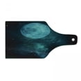 thumbnail image 1 of Space Cutting Board, Moon on Starry Sky Universe Cosmos Space Themed Twilight Celestial Scenery, Decorative Tempered Glass Cutting and Serving Board, Wine Bottle Shape, Petrol Blue, by Ambesonne, 1 of 1