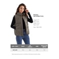 thumbnail image 3 of Elezay Woman Puffer Vest Woman Winter Vest Lightweight Quilted Vest Packable Puffer Vest with Stand Collar Brown, 3 of 5