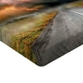 thumbnail image 2 of Ambesonne Orange Grey Fitted Sheet, Dusty Storm Clouds, Twin XL Size, Orange Grey, 2 of 3