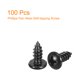 thumbnail image 3 of Tornillo autorroscante de cabeza plana Phillips de 4mm x 10mm, 100pcs - Tornillo de cabeza redonda de acero inoxidable 304 (Negro), 3 of 6