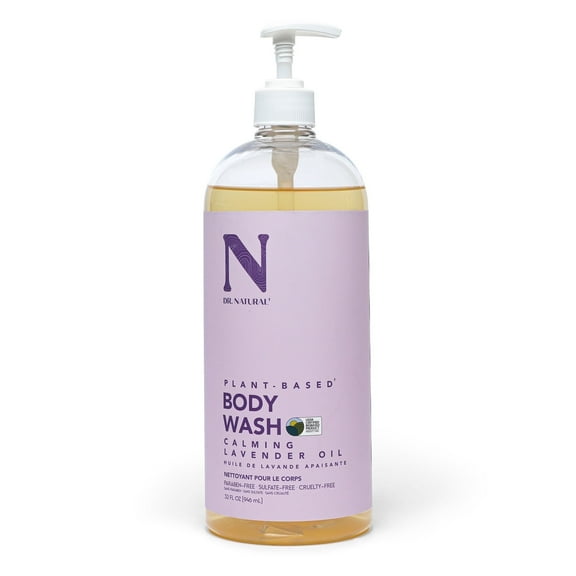 Dr. Natural Calming Oil Body Wash, Moisturizing Body Wash, Lavender, 32 oz