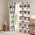 thumbnail image 3 of Manfei Geometric Plaid Black Out Curtains for Teens Female Men,Retro Grid Curtains Pack of 2 (42x63 Each),Vintage Buffalo Bedroom Curtains,Ultra Soft Home Decor, 3 of 6