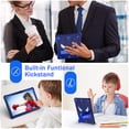 thumbnail image 4 of Allytech Case for Lenovo Tab M10 3rd Gen 10.1 inch 2022, Rugged Case with Hidden Kickstand & Adjustable Shoulder Strap, Thickned Silicon Edges Shockproof Case - Navy+Blue, 4 of 6