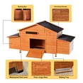 thumbnail image 7 of Pefilos 69" Outdoor Wooden Chicken Coop with Nesting Box, Ramp, Backyard Hen House for 4 Chickens, Poultry Hutch with Leakproof Tray, Beige, 7 of 7