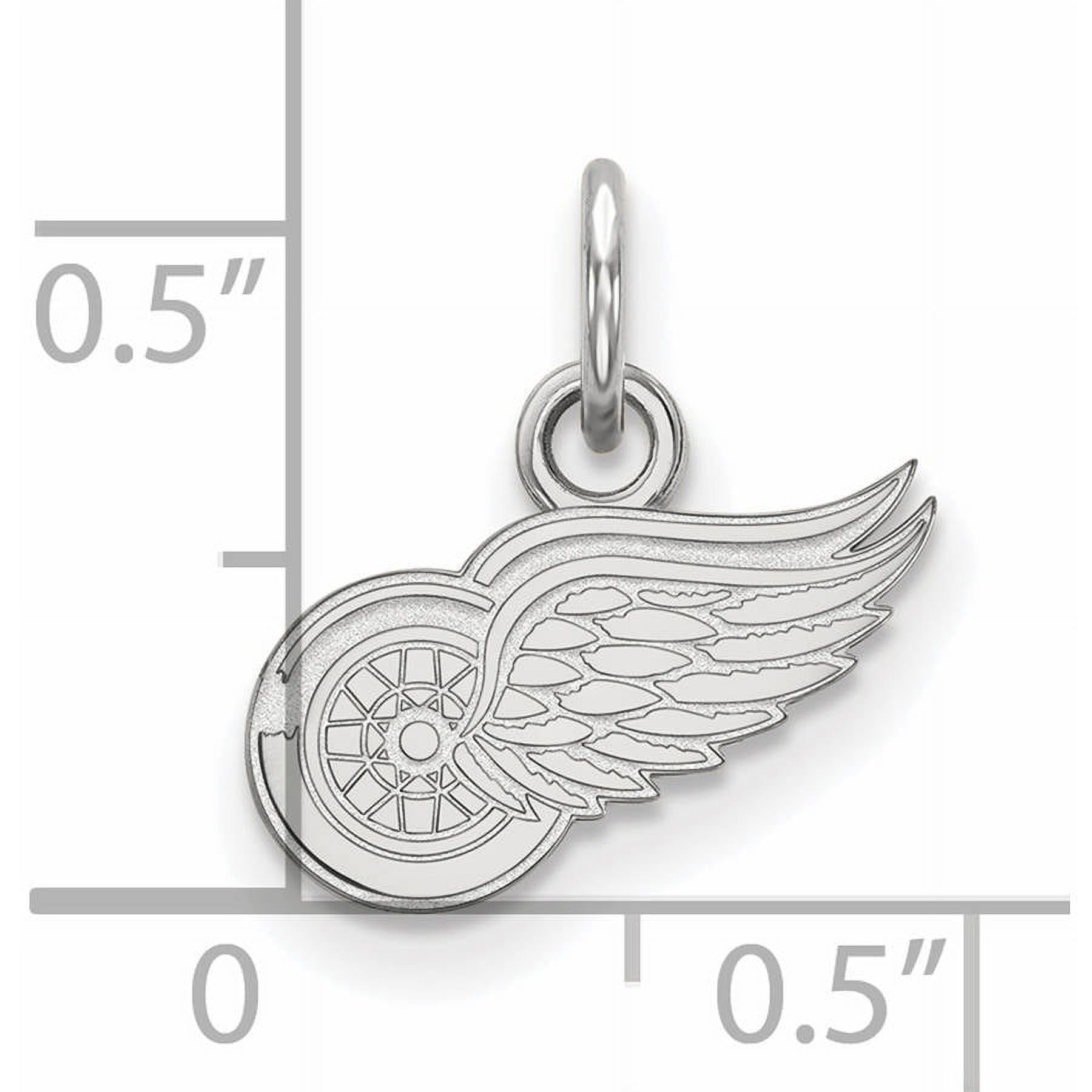LogoArt Sterling Silver Detroit Red Wings Xs Pendant Necklace  Men - image 2 of 5