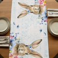 thumbnail image 5 of Table Runners 72 Inches Long Dress Scarves, Bunny Easter Farmhouse Kitchen Table Runner, Coffee Tablerunners, Spring Floral Blue Leaves Watercolor 16x72 Inch, 5 of 9