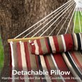 thumbnail image 2 of Sunnydaze Extra-Large 2-Person Quilted Outdoor Hammock with Spreader Bars - 450 lb Capacity - Awning Stripe, 2 of 9