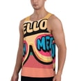 thumbnail image 2 of Logiee Hello Summer Print Men's Workout Tank Top,Quick Dry Workout Tank Top,Gym Muscle Tee,Fitness Bodybuilding Sleeveless T Shirt-XX-Large, 2 of 7