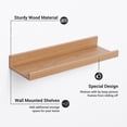 thumbnail image 5 of LOMANTOWN 24" Brown Floating Shelves (Set of 3), 5 of 8