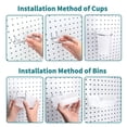 thumbnail image 4 of Peg Board Bins Peg Board Cups with Hooks & Loop 12Pack,Peg Board Organizer Accessories, Peg Board Tools Organizer A, 4 of 6