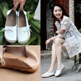 thumbnail image 5 of Shoes for Women Moccasins Flats Woman Loafers Genuine Leather Female Shoes Slip On Ballet Nurse Women's Shoes Plus Size 2024, 5 of 5