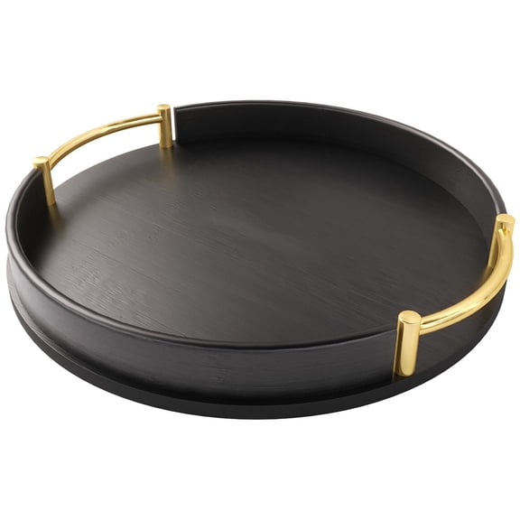 Tray Natural Bamboo Round Serving Cup Storage Holder Multipurpose Kitchen Organizing Home Decor