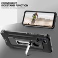 thumbnail image 3 of for Samsung A11 Case Rugged Military Dual Layer Heavy Duty Galaxy A11 Case with Screen Protector TPU Bumper Full Protection Metal Kickstand Shockproof Case for Samsung Galaxy A11,Black, 3 of 7