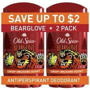 Old Spice Men's Deodorant, Invisible Solid, Antiperspirant Deodorant Stick for Men, Bearglove, 2.6 oz (2 Pack)