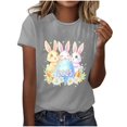 thumbnail image 5 of Ounisa Womens Short Sleeve Tees Crew Neck Easter Bunny Printed Soft Fabric Loose Fit 2026 Spring Summer Daily Casual Fashion Comfortable Trendy Basic Wear Tops S-2XL, 5 of 5
