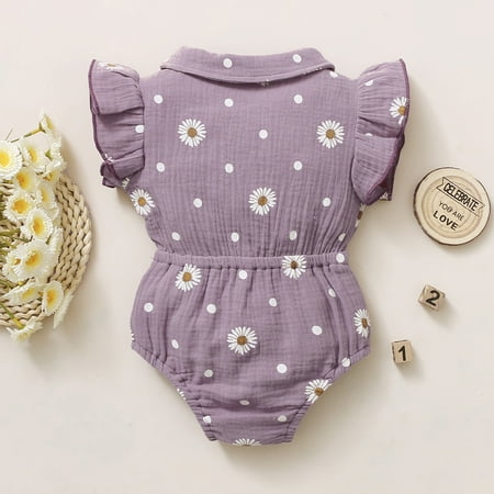 

Gubotare Baby Rompers Girl Long Sleeve Baby Bodysuit Baby Boy Girl 1st Outfit Crewneck Overisized Sweatshirt Romper Pumpkin Bodysuit Fall Winter Clothes Purple 3-6 Months