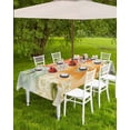 thumbnail image 4 of nqOlkjepod Retro Spring Floral Outdoor Tablecloth with Umbrella Hole & Zipper, Watercolor Farmhouse Summer Flowers Rectangle Table Cover 52x70 Inch, Dining Waterproof Table Cloth Protector for Patio, 4 of 7