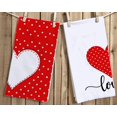 thumbnail image 5 of Love Heart Polka Dot Kitchen Dish Towels, 18 x 26 Inch Seasonal Valentine''s Day Anniversary Weing Decoration Tea Towels for Cooking Baking Set of 2, 5 of 6