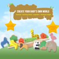 thumbnail image 1 of Fiudx Ofertas flash Artículos en oferta Bosque de madera apilado equilibrio juguetes bebés aprendizaje temprano juegos para padres, 1 of 7