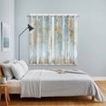 thumbnail image 4 of Contemporary Yellow Blue Tree Kitchen Curtains 63 Inch Length, Abstract Art Oil Paiting Grommet Top Bedroom Living Room Curtains, Light Filtering Cafe Curtain Drapes 2 Panels Set 84''x63'', 4 of 9