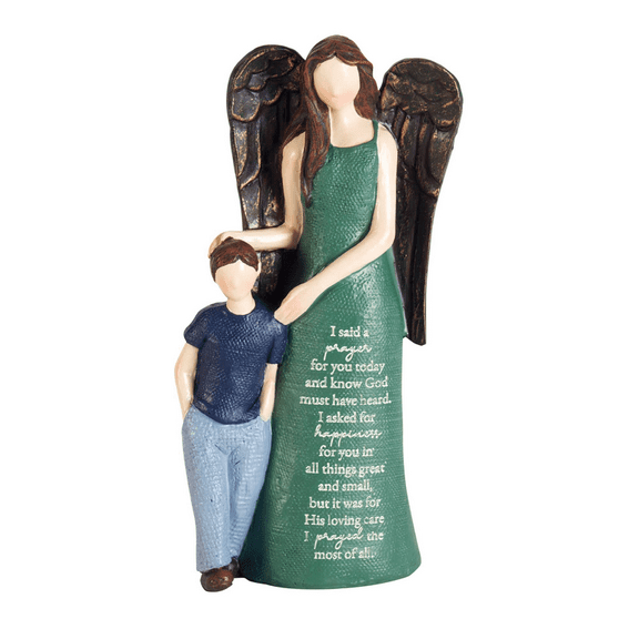 Angel With Boy I Said A Prayer 7.75in