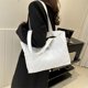 thumbnail image 3 of Bolso de hombro de invierno para mujer, bolso de mano, bolso de pana de moda, bolso cruzado (blanco), 3 of 6