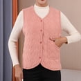 thumbnail image 2 of Oksale Plus Size Quilted Vest for Women Cotton Button Down Vests with Pocket Sleeveless Jackets Solid Color Tannk Jacket Dressy Lightweight Wastcoat 2025 Pink XXXXL, 2 of 5