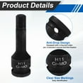 thumbnail image 4 of Uxcell 1/2" Drive Impact Hex Bit Socket 11mm Metric CR-MO Steel 6-Point Sockets with Cotter Pin for Power Drill Drivers Adapter, 4 of 7