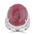 thumbnail image 4 of Gemistry Sterling Silver Oval Rhodonite Gemstone Cabochon Womens Ring, 4 of 4
