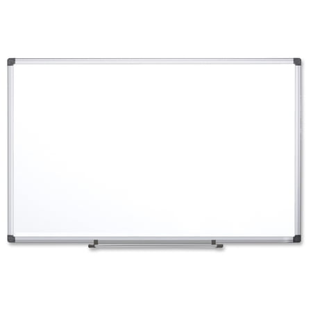 Bi-silque Platinum Plus Dry Erase Board - 96" Width X 48" Height - White Porcelain Surface - Silver Aluminum Frame - Film - Mount - 1 Each (cr1501170mv)